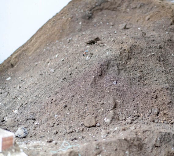 Pile of dirt in construction